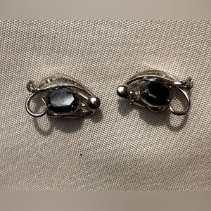 Vintage CORO Thermoset Fall Autumn Leaf Cottage Core Whimsical Fairy Earrings